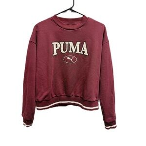 Puma Squad Fl Sweatshirt in Burgundy